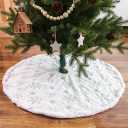 Christmas Tree White Rug Round