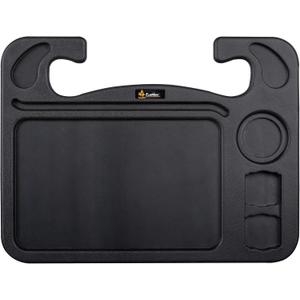 EcoNour 4 in 1 Car Steering Wheel Tray - 2026 Upgraded Tray with Dual Sauce Dip Holder and Tablet Holder | Spacious Steering Wheel Desk for Food and Laptop | Car Accessories (Large)