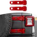 RT-TCZ for Jeep JL Tailgate Hinge Cover Trim Decals Red for Jeep Wrangler JL JLU 2018 up Red Exterior Accessories 2pcs