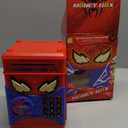 Wrystte Spider Piggy Bank for Kids,Electronic Money Box with Fingerprint,ATM Safe Coin&Cash Saving Box,Kids Toys for Age 4 5 6 7 8,Christmas Birthday Gifts for 9 10 11 12 Year Old Boys Girls(Blue)