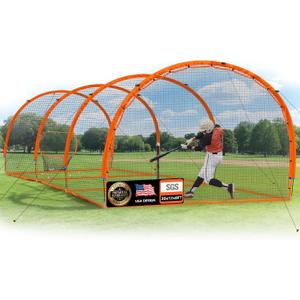 Baseball Batting Cage 30ft for Backyard, Baseball Training Equipment Netting Cages, Golf Softball Baseball Nets for Batting with Frame and Net, Hitting and Pitching Practice, Orange