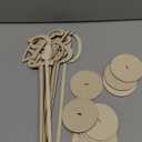 TENDYCOCO Wooden Table Numbers 1-40 with Round Base Holder 14.01In Rustic Seat Signs for Wedding Reception and Home Decoration