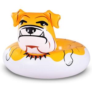 Bulldog Float, 53 inches Giant Inflatable Pool Float Tube for Party, Summer Fun Pool Toys for Adults and Kids (1 pack)