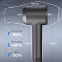 Hair Dryer, 140, 000 RPM High Speed Blow Dryer for Fast Drying, Negative Ionic Hair Dryers for Women, Thermo Control Lightweight Hairdryer for Home and Travel Black