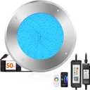 LEDIARY 10" RGBW LED Pool Lights for Inground Pool, 120V 54Watt Swimming Pool Lights with 50FT Cord, IP68 Waterproof Pool Underwater Light for 10" Wet Niches (Transformer & Controller Included)