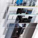 TQVAI Acrylic Hanging Wall File Organizer, 5 Tier Clear Mail Document Paper Storage Holder, Office Homeschool Wall Organization for Magazine, Bill, Letter, Brochures, Clipboard