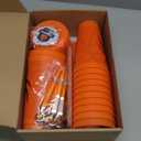 122 Pcs Basketball Party Favors Set Basketball Goodie Bags Stuffers Includes Cups with Straw Mini Stress Ball Keychains Slap Bracelets Whistles Stickers Pens for Birthday Party Supplies