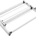 Whitmor Foldable Clothes Drying Rack: 3 Tier Laundry Drying Rack, Collapsible Drying Rack Clothing, Portable Space Saving Clothing Rack for Indoor Outdoor, 14.50" L x 29.625" W x 41.75" H, White, Large