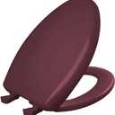 Bemis Classic Colors Slow Close Toilet Seat, Easy Clean Hinges and Durable Plastic Seat, Made in USA, Elongated, Loganberry