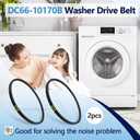 2Pcs DC66-10170B Washer Drive Belt for Samsung, Washer Machine Replace 2072378, PS4212381, AP4212554, EAP4212381