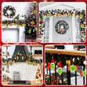 Soulchen 24 Pcs Christmas Lime Green Gnomes Ornaments and Furry Xmas Bows Set Christmas Tree Ornaments Handmade Dwarfs 12 Furry Gnome and 12 Plush Bows for Xmas Tree Decoration Table Tiered Tray Decor