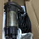 1 HP Sewage Grinder Pump, 115V Grinder sump pump, Stainless Steel, Automatic Float Switch, Cast Iron Impeller, 2'' Npt Discharge, Sewage Pumps for Basement, Sump Basin, Sewage Well