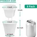 TCBWFY 4 Inch Self Watering Pots for Indoor Plants,8 Sets Self Watering Planter Pots with Visual Water Level Window and Multiple Vents,Self Watering Plant Pot for All House Plants,Flowers,Herbs