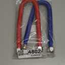 Roastove 24inch Stainless Steel Corrugated Water Heater Connector, 3/4" FIP x 3/4" FIP, Hot and Cold Color Coded, Flexible for Female Iron Water Pipes Fitting,24" Length (2 Packs)