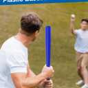 Liliful 3 Pieces Plastic Baseball Bat 29.5 Inch Solid Lightweight Plastic Bat with Molded Grip Handle for Practice Festival Gift Party Decoration