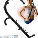 Back and Neck Massager for Pain Relief Deep Tissue, Upgraded Full Body Trigger Point Cane Massage Tools, Massage Stick Pressure Point Hook, Muscle Knot Remover Tool (Black)
