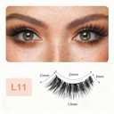 Magnetic Eyelashes Kit with Applicator Natural Look, Magnet lashes Pack Portable Reusable No Glue False Eyelashes Kit Easy to Wear Wispy Fluffy L11
