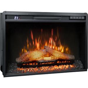 26" Wide Electric Fireplace Insert, 6 Brightness Level, 5 Flame Speed, 62-82, Timer & Remote Control, Indoor Fireplace