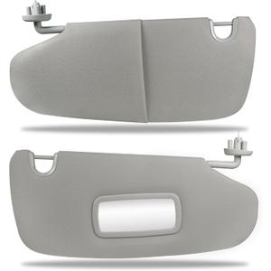 Gray Left Driver & Right Passenger Side Sun Visor Compatible with (2002-2009) Dodge Ram 1500 2500 3500,Sun Visor Replacement Number 1CT18TL2AA (Drive & Passenger Side)