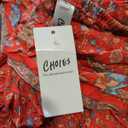 Off Shoulder Boho Floral Swing Mini Dress Summer Strapless Pleated Short Dress  (Large)