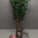 Artificial Ficus Tree with Lights 4FT 140 LED Fairy Lights, Lighted Greenery Tree for Home Living Room Decoration