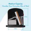 Architectural Mailboxes Parsons Rust-Proof Plastic Post Mounted Mail Box for Outside, Black, Medium Curbside Mailbox, USPS Approved for Residential Delivery