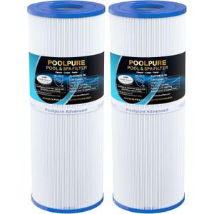 POOLPURE PLFPRB25-IN Hot Tub Filter Replace Unicel C-4326, Guardian 413-106, Filbur FC-2375, FC-2370, 3005845, 17-2327, 100586, 33521, 25392, 817-2500, 5X13 Drop in Spa Filter 2 Pack