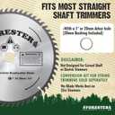 FORESTER Carbide Tip Brush Cutter Blade - 9in x 60 Teeth | Fits Most Straight Shaft Trimmers | Conversion Kit Sold Separately