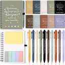 Chuangdi 20 Sets Employee Appreciation Gifts Inspirational Notebook Journal with Sticky Notepad Bamboo Pen Bulk Thank You Gifts for Teacher Staff Team Coworker Nurse(Neutral)