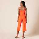 Amazon Essentials Women's Jersey Cami Cropped Wide Leg Jumpsuit (Orange, M)