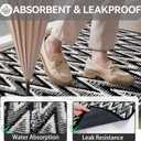 2 x Indoor Door Mat 17x30, Dirt Resistant & Absorbent Doormat for Entryway Inside, Non-Slip Rubber Backing Front Door Mat Indoor Entrance, Low-Profile, Washable, Black