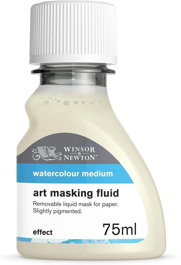 Winsor & Newton Watercolor Medium, Art Masking Fluid, 75ml (2.5-oz) bottle