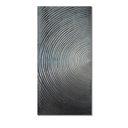 Slyart Handmade Modern Abstract Painting 3D Heavy Textured Canvas Wall Art 20x40 Inches Minimalism Silver Artwork Vertical Painting on Canvas Gradient Color Wall Decor