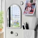 KEYDUACU 10 pcs - Locker Accessories, Locker Decorations Including Mirrors, whiteboards, Magnets and organizing Supplies. Ideal for Back-to-School Essentials and The Office (10 Pcs-Light Gray)