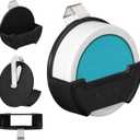 Pouch Can Holder for Car & Belt Fits ZYN Standard Can Tins (2.76" Dia x 0.78" Thick), Clips to Belt or Car Sun Visor, Compact Design for Quick Access, Great Gift for Nicotine Pouch Users (Black) (Plastic)