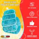 Degreaser Dish Soap Infused Cleaning Sponge, Activates with Water, 4 Pack, Non Scratch, Ergonomic, Fresh Citrus Orange Scent