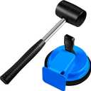 Floor Gap Fixer Tool with Rubber Mallet, Iron Body & Strong Suction Cup, Includes 5 Sticky Pads for Laminate, Vinyl, Wood & Tile Flooring Installation and Repair