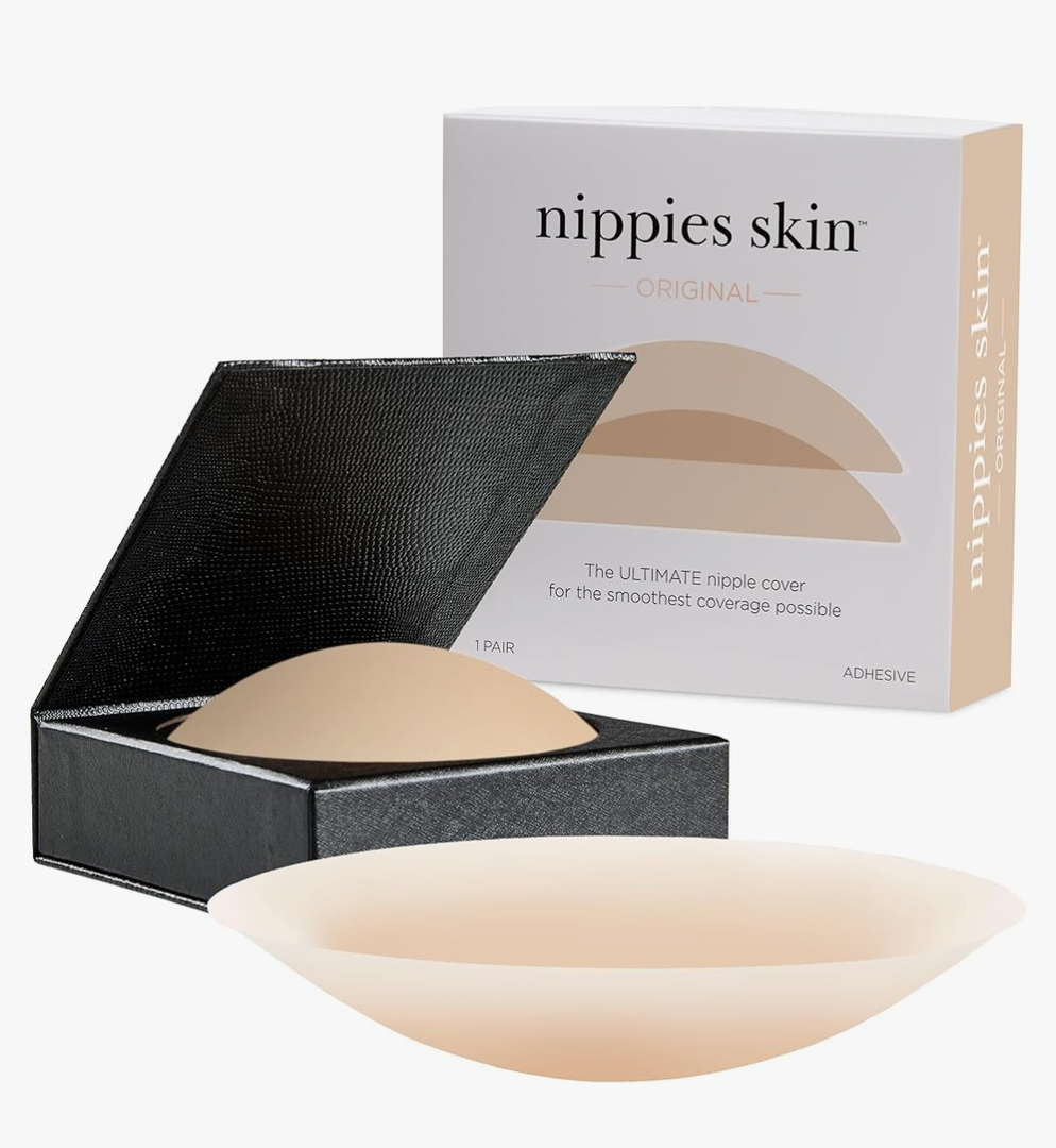 Nippies Nipple Covers for Women - Reusable Sticky Silicone Pasties with Travel Case - Original Circle or Lift Style Availabl