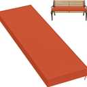 Pakunoda Premium Outdoor Bench Cushions for Patio Furniture 3.5inches Memory Foam Bench Cushion Waterproof Fade Resistant Porch Swing Cushions with Straps 60×18 Inch Orange
