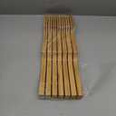 Bamboo In-Drawer Knife Block for 13 Knives(Not Included), Knife Drawer Organizer,Knife Holder Countertop,Block Knife Storage Organizer for Kitchen