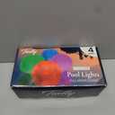 TIALLY Full Moon Floating Pool Lights Solar Powered - 14", That Float, Inflatable Waterproof Led Light Balls, Swimming Pool Accessories for Inground Pools, Party Decor for Outdoor (4 Pack)