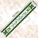 2 x St Patrick's Day Table Runner 13*72 inch,Green Lucky Shamrock Clover Table Runner Seasonal Spring Holiday Plaid Farmhouse Kitchen Dining Table Decoration for Indoor Outdoor Home Party Decor