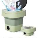 Portable Washing Machine, 9L Mini Laundry Washer with 3 Modes Cleaning for Underwear, Baby Clothes, Sock, Small Delicates. Foldable Washer and Dryer Combo for Apartment, Home, Hotel, Camping,RV(Green)