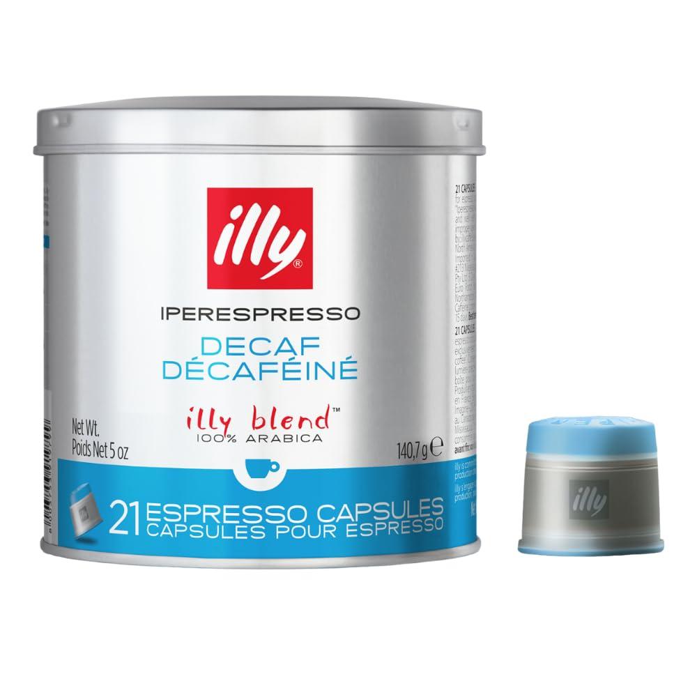 illy Coffee iperEspresso Capsules - Single-Serve Coffee Capsules & Pods - Single Origin Coffee Pods  Classico Decaf Roast with Notes of Caramel - For iperEspresso Capsule Machines  21 Count, BBD 05/20/26