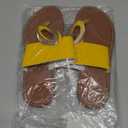 Verdusa Women's Summer Colorblock Thong Sandals Open Toe Slip on Slippers Yellow-2 6.5