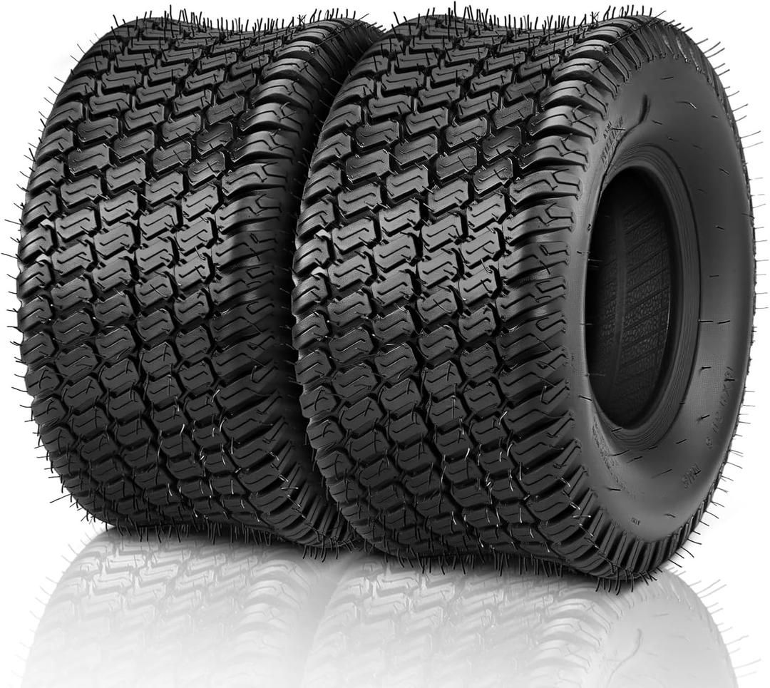 TUFFIOM 20x10.00-8 Lawn Mower Tires, Lawn Tractor Tires, 1190 lbs Capacity Garden Tires, 4PR/Ply Tubeless, Set of 2, Compatible With Most Lawn & Garden Utility Vehicles