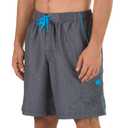 Speedo mens Knee Length Marina ii volley 20 workout shorts swim trunks, Heather/Blue, XX-Large US