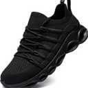 Steel Toe Shoes for Men Comfortable Safety Shoes Work Lightweight Steel Toe Sneakers Breathable Safety Sneakers Industrial Work Footwear (7, Deep Black)