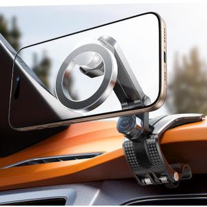 LISEN for iPhone 17 Air for Magsafe 360 Degree Car Phone Holder, Dashboard Holder, Magnetic Holders for Car Dash, Clip Cell Cars Holders for Your Rearview Mirror, for iPhone 17 Pro Max 16 15 14 13 12