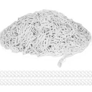 Geelin 200 ft Plastic Chain Weatherproof Safety Link Barrier Lightweight Safety Chain for Crowd Control Queue Line Parking Driveway Decoration(White) Geelin 200 ft Plastic Chain Weatherproof Safety Link Barrier Lightweight Safety Chain for Crowd Control Queue Line Parking Driveway Decoration(White)